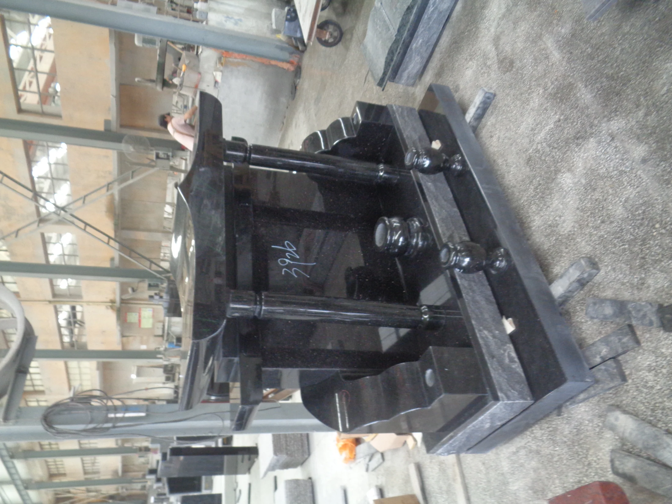 Large Black Granite Family Memorial Assembly