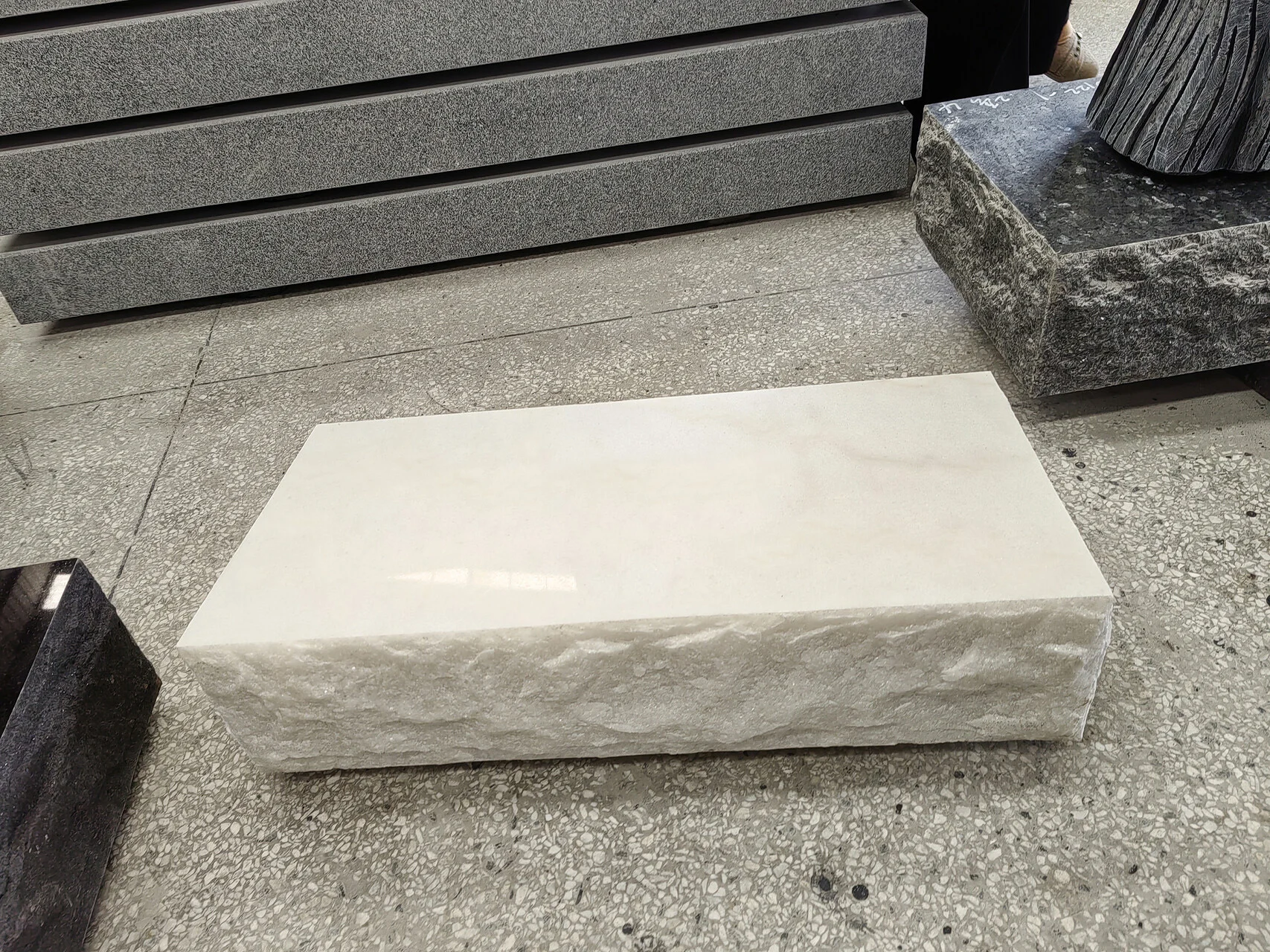 White Marble Natural Rough Base for Statue