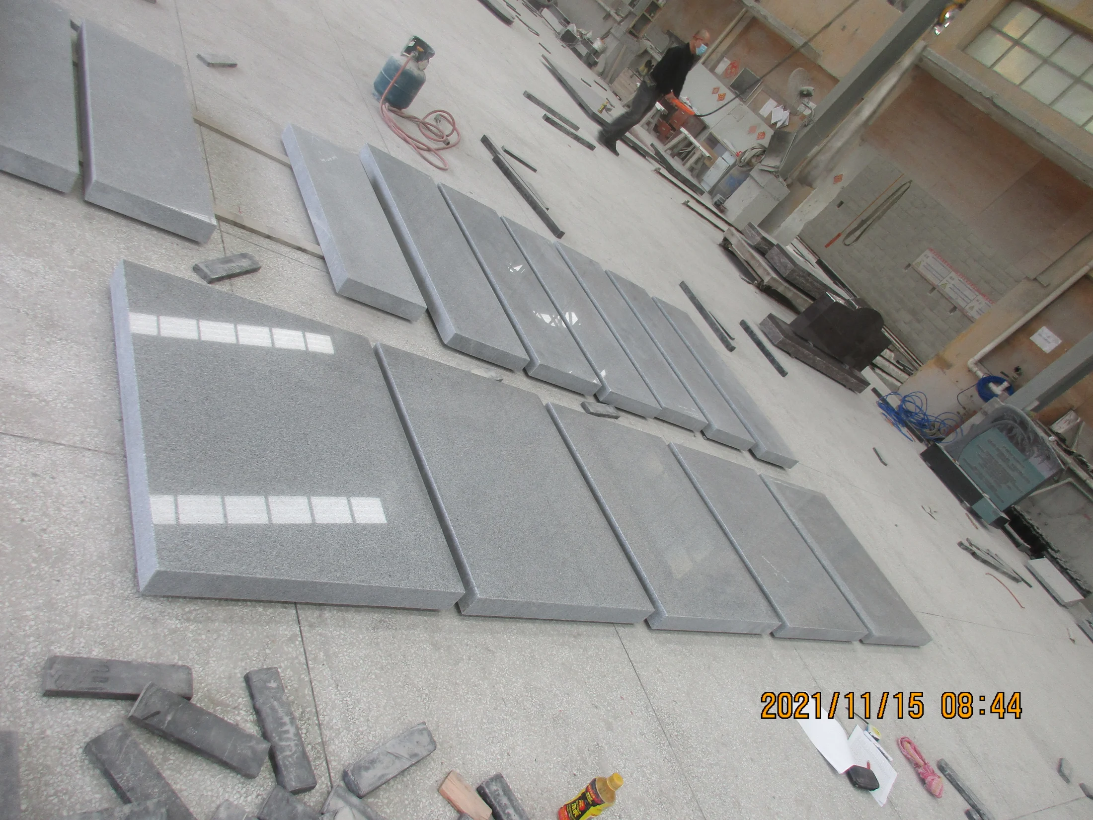 Polished Grey Granite Memorial Slabs
