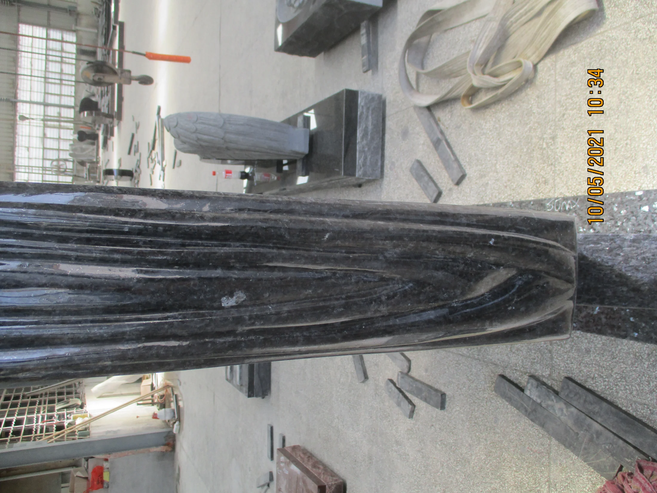 Polished Blue Pearl Granite Tiered Monument Component