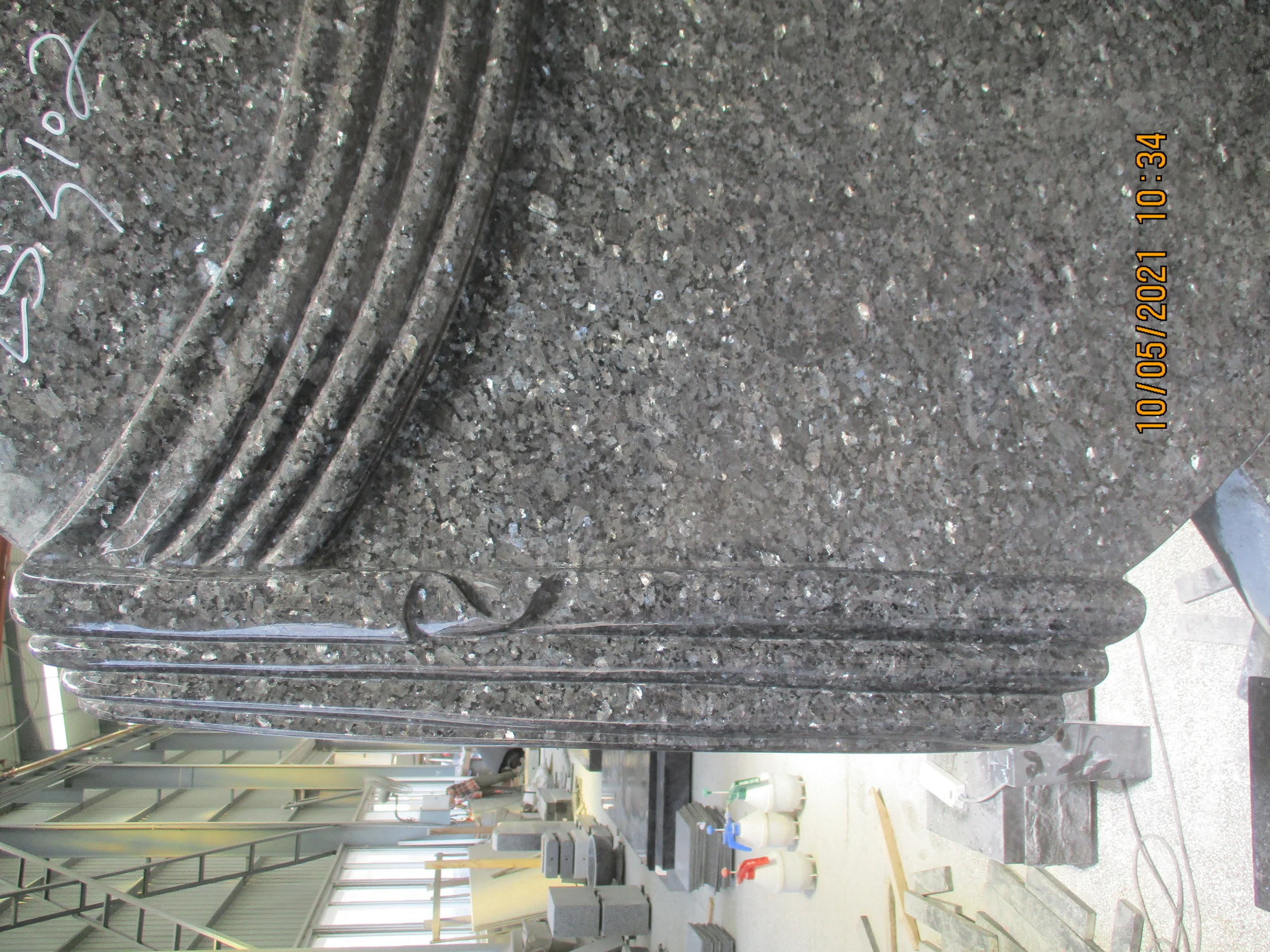 Blue Pearl Granite Open Book Headstone