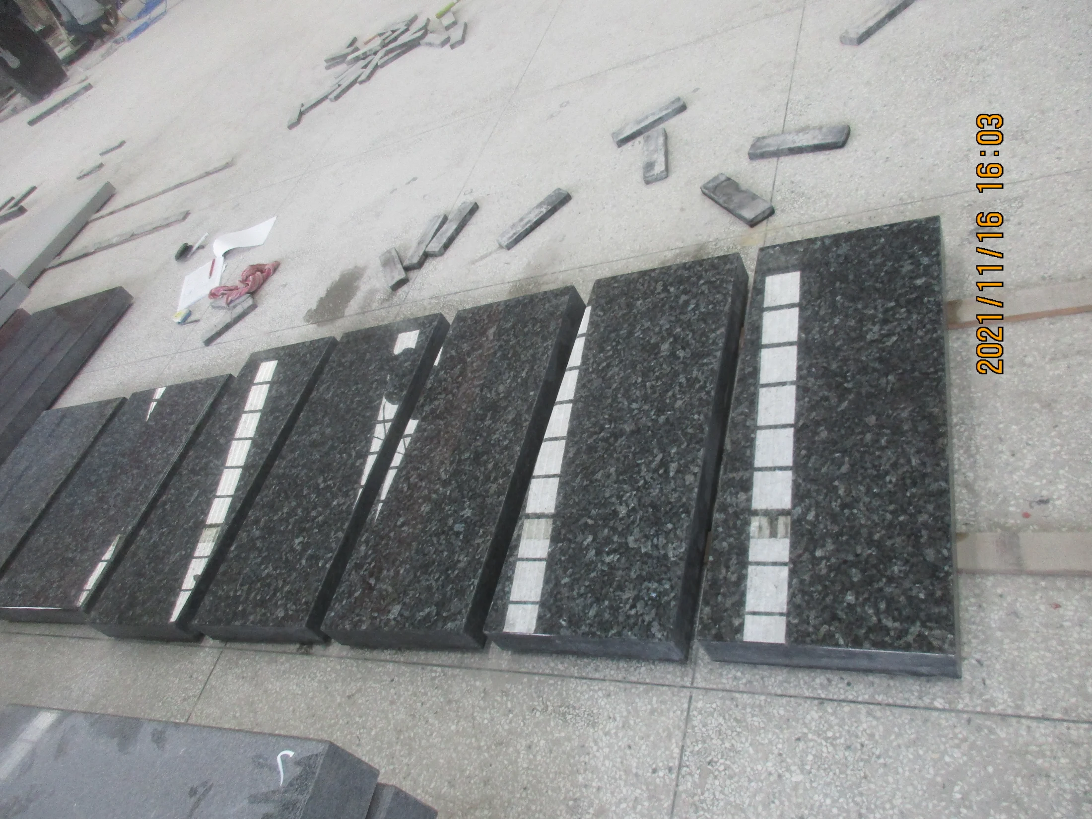 Polished Blue Pearl Granite Memorial Components