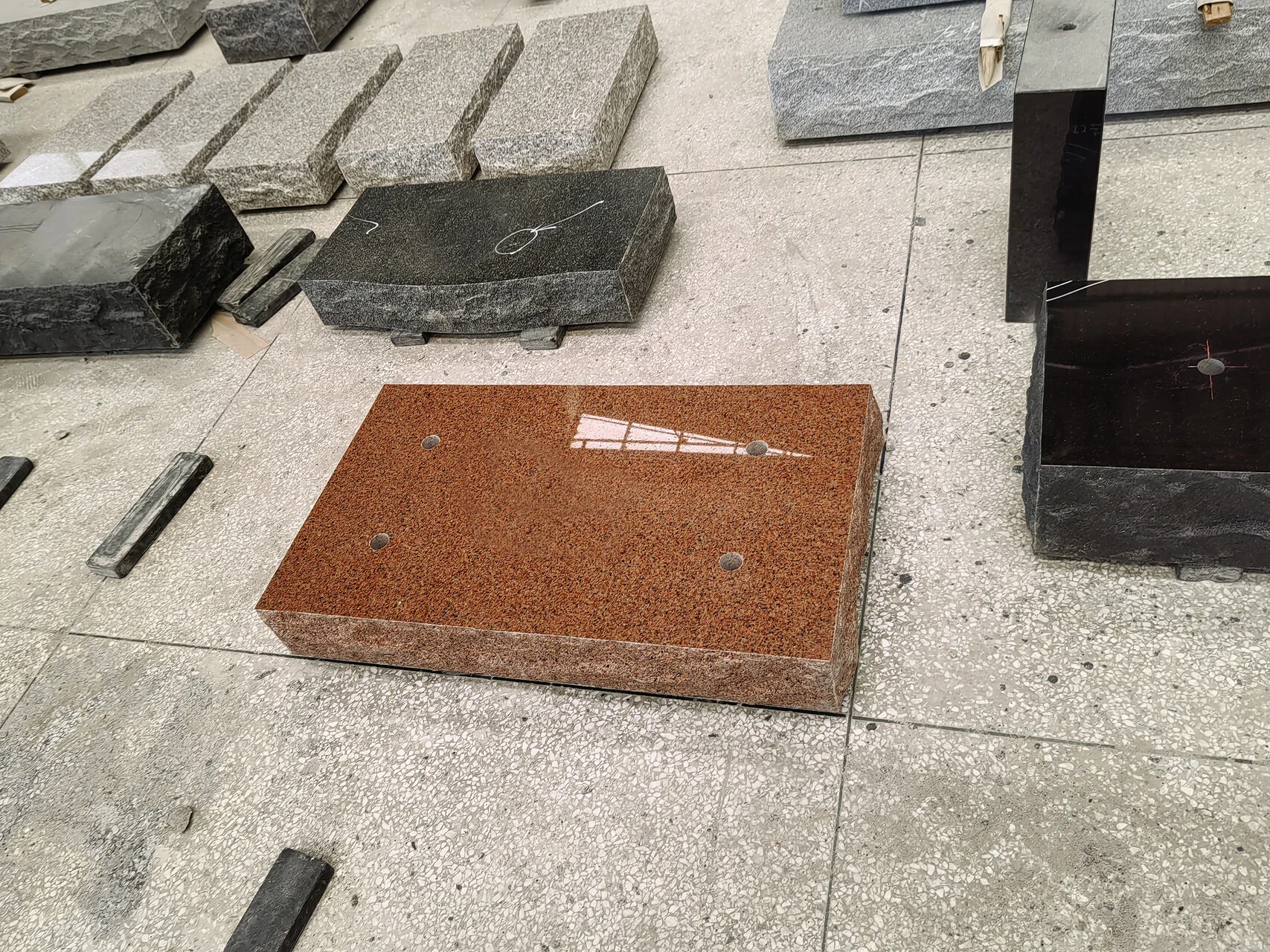Granite Memorial Base with Mounting Holes